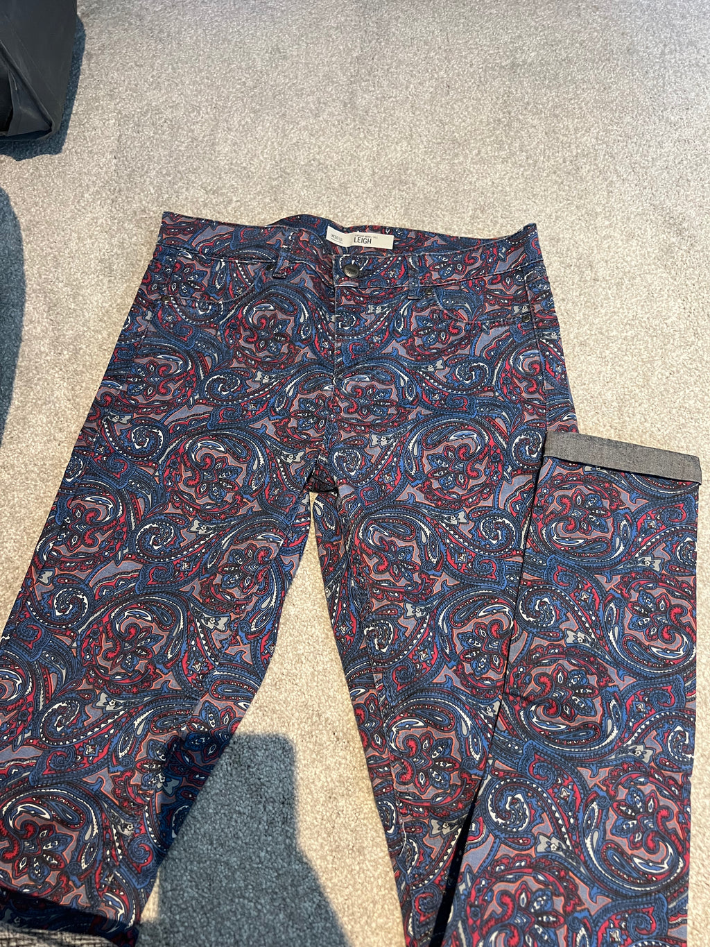 Topshop patterned jeans