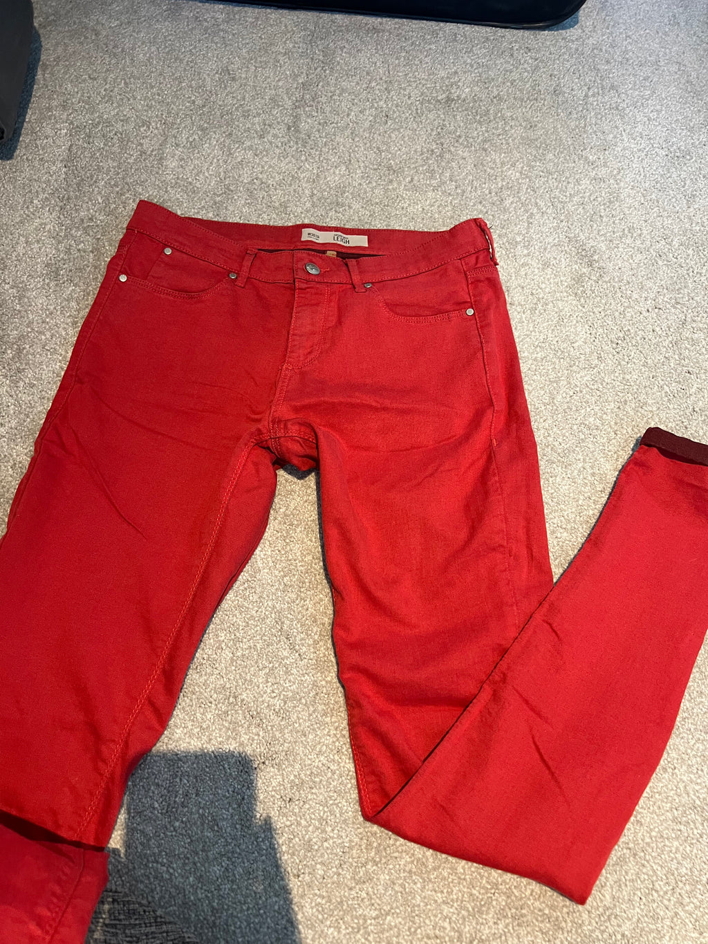 Topshop red jeans