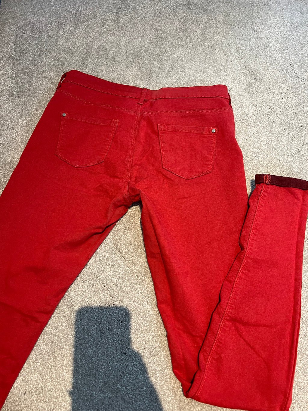 Topshop red jeans