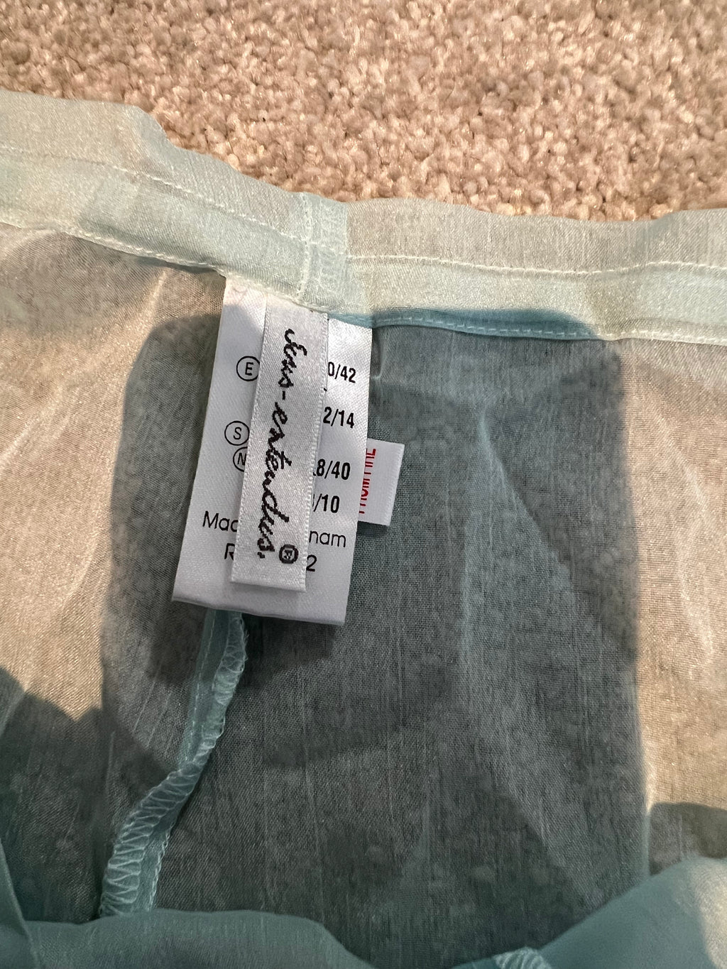 Blue mesh trousers