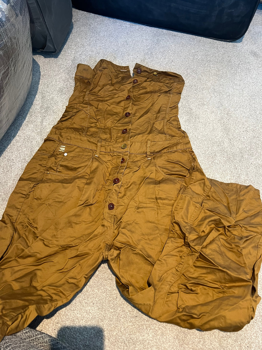 G star / Mustard yelloe tube jumpsuit