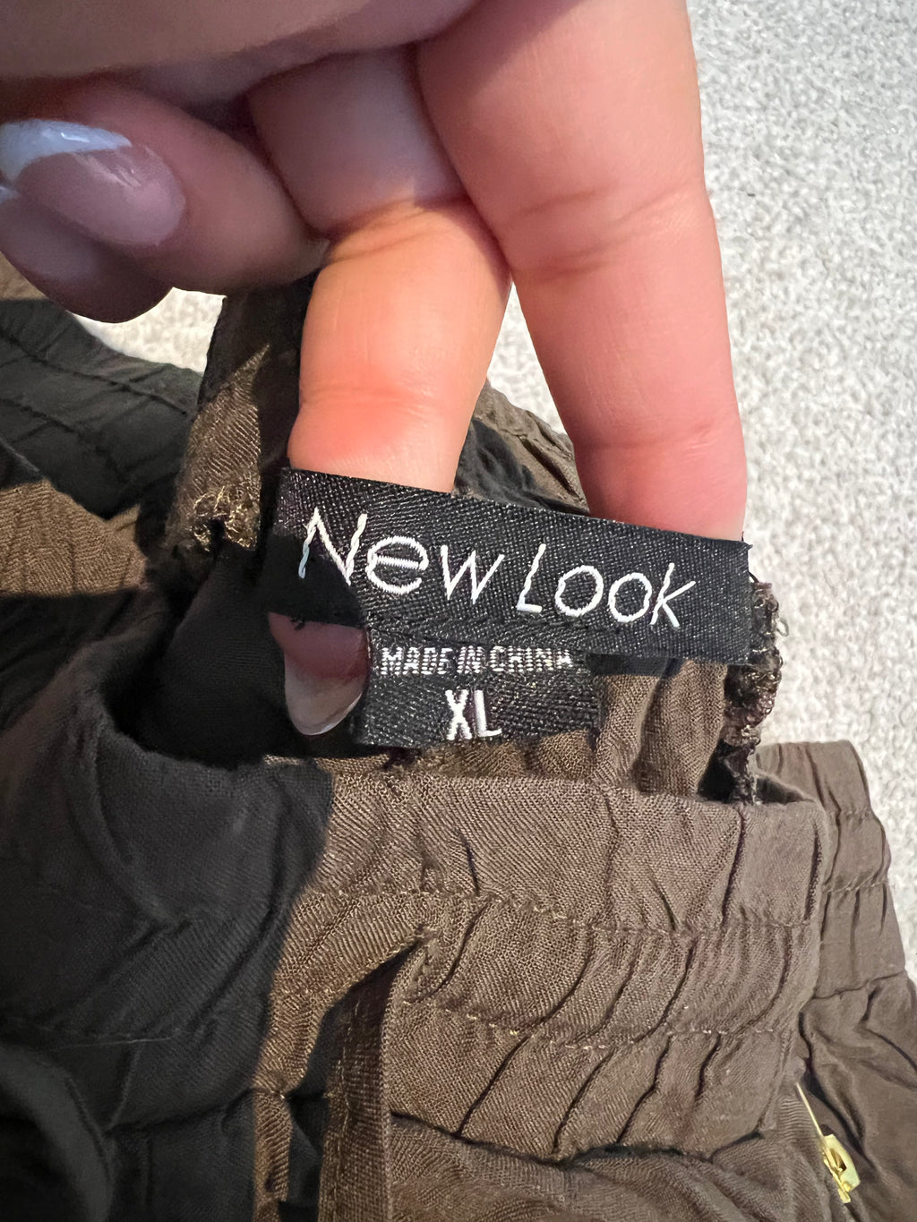 Brown cuffed trousers