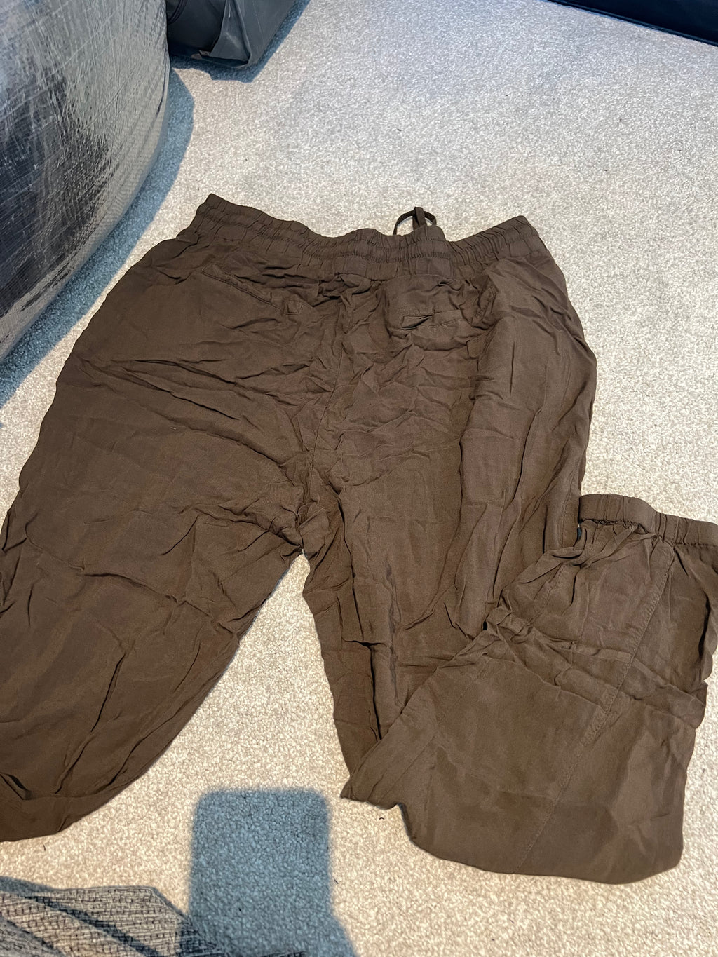 Brown cuffed trousers