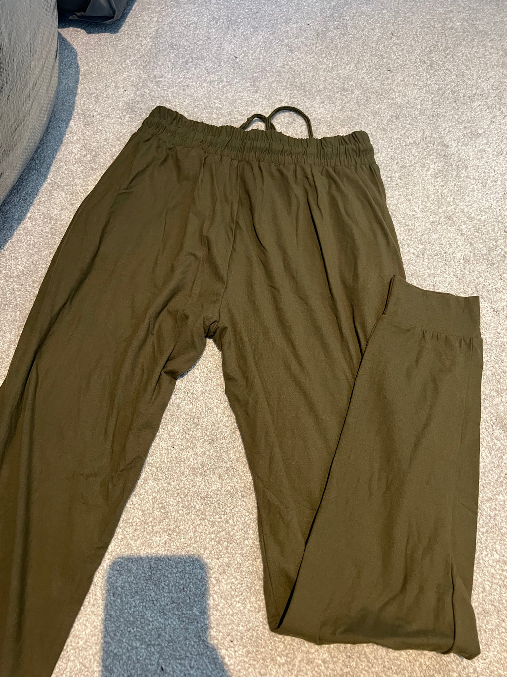 Khaki cuffed joggers