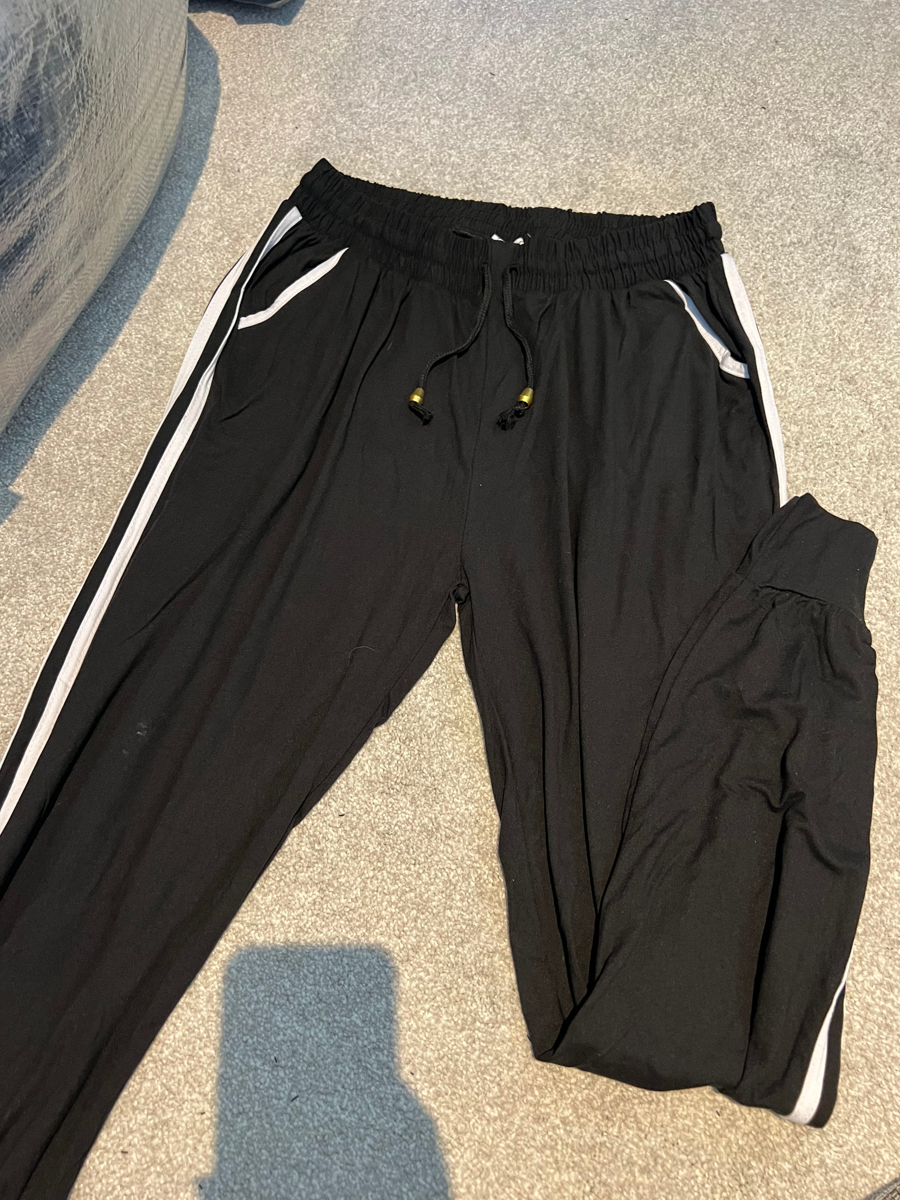 Black cuffed joggers