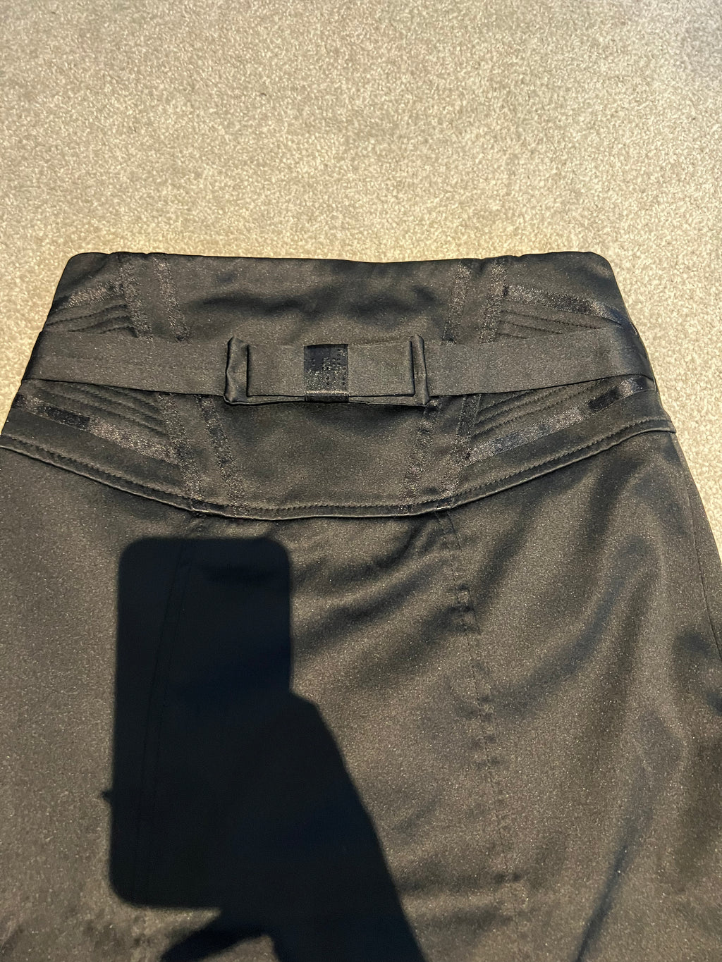 Satin black skirt