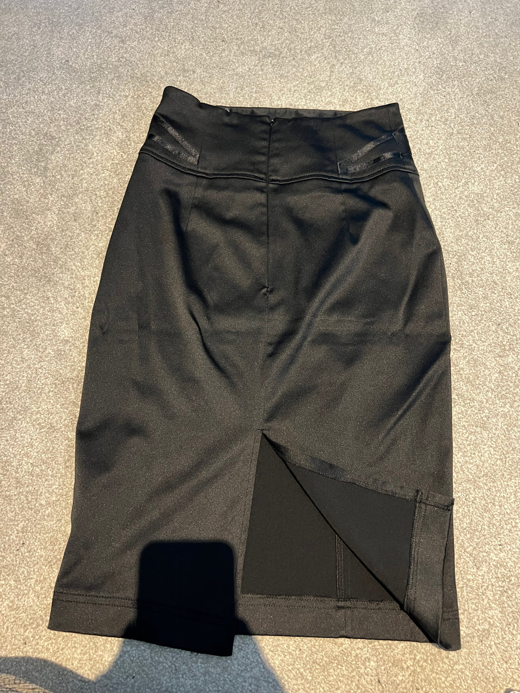 Satin black skirt