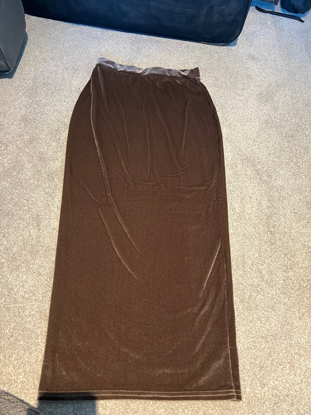 Velour maxi skirt