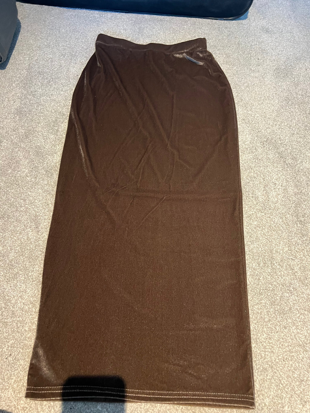 Velour maxi skirt