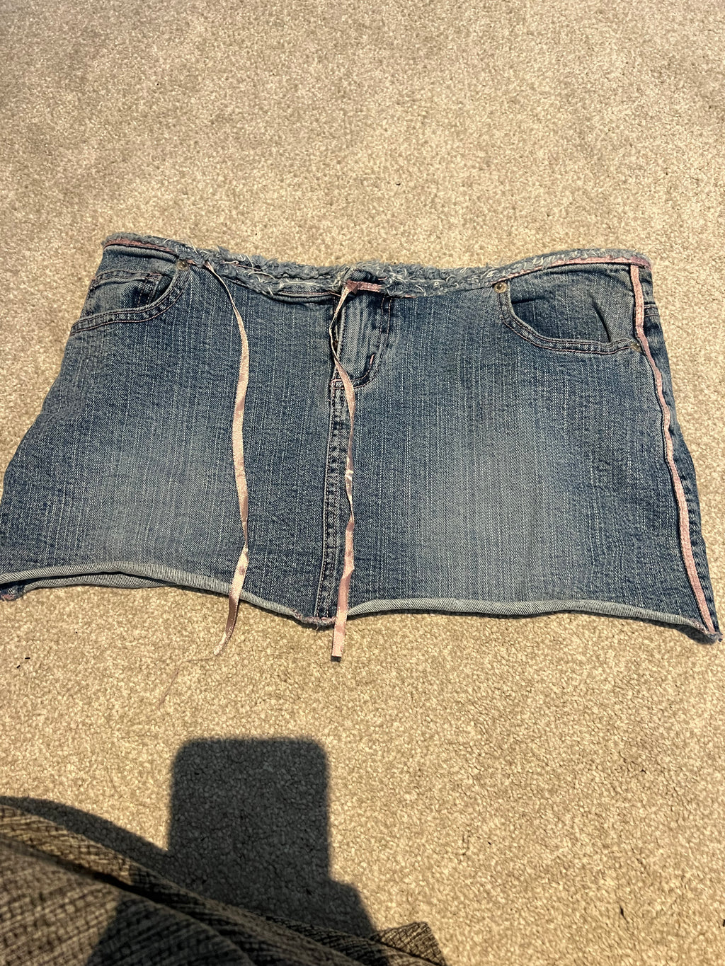 Mini denim skirt