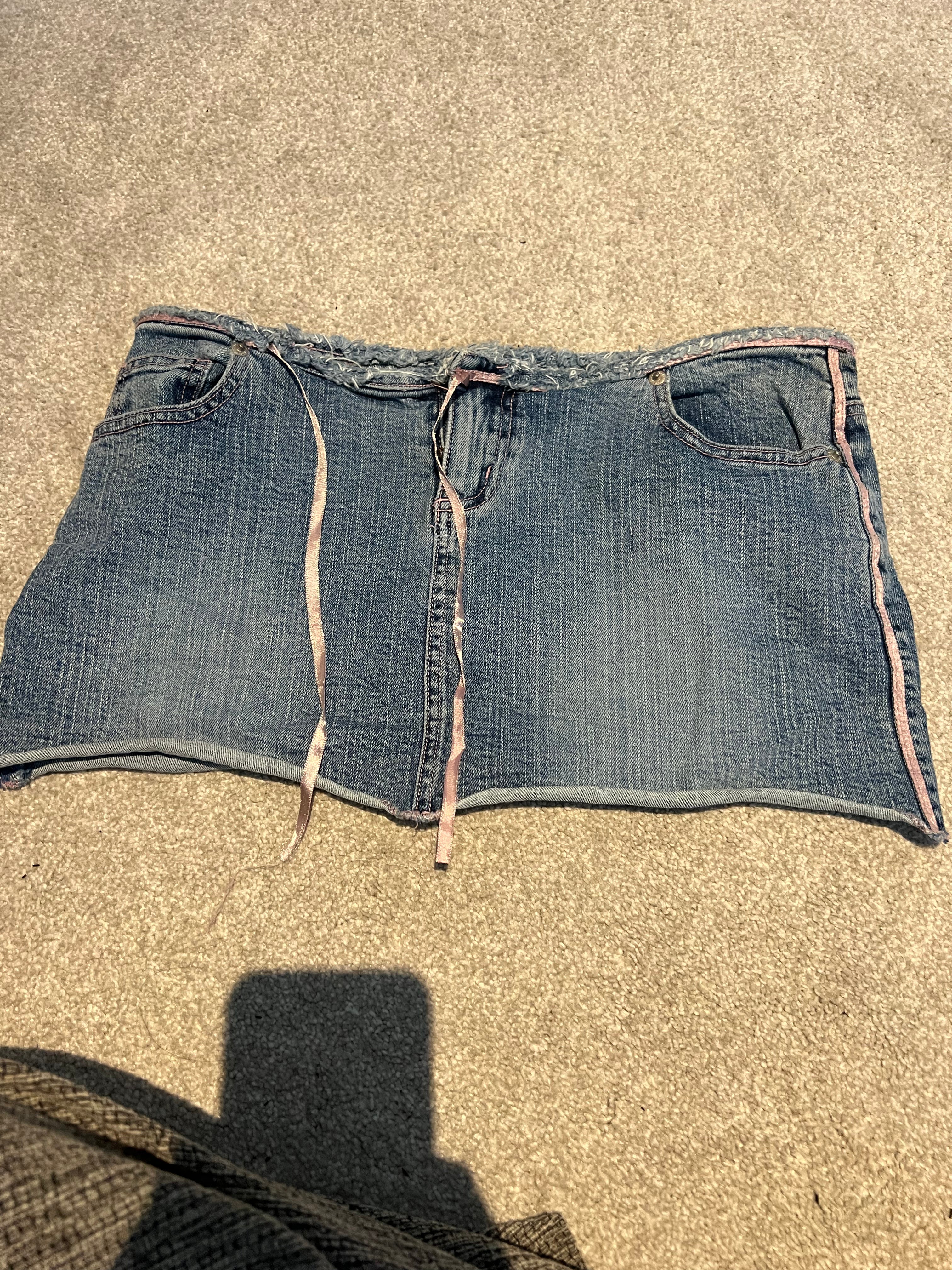 Mini denim skirt