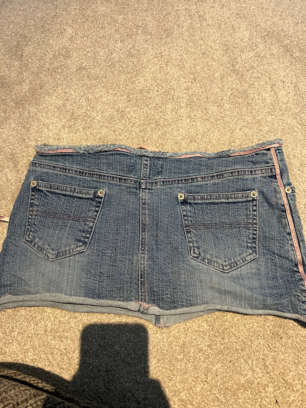 Mini denim skirt