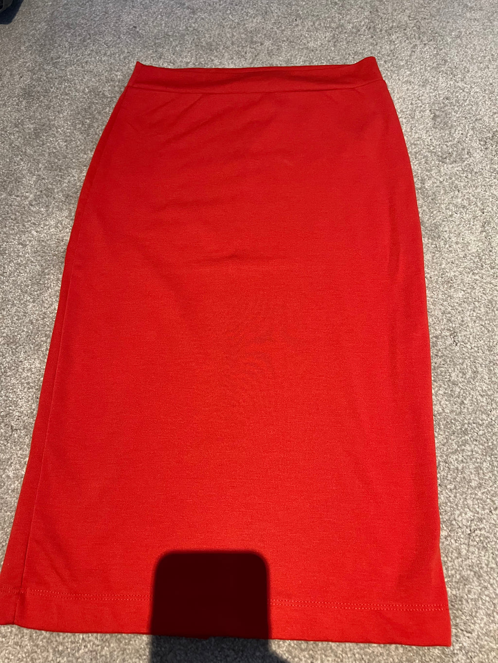 Red maxi skirt