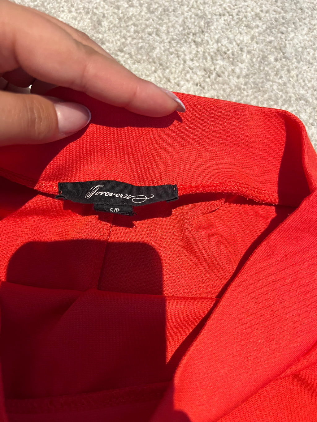 Red maxi skirt