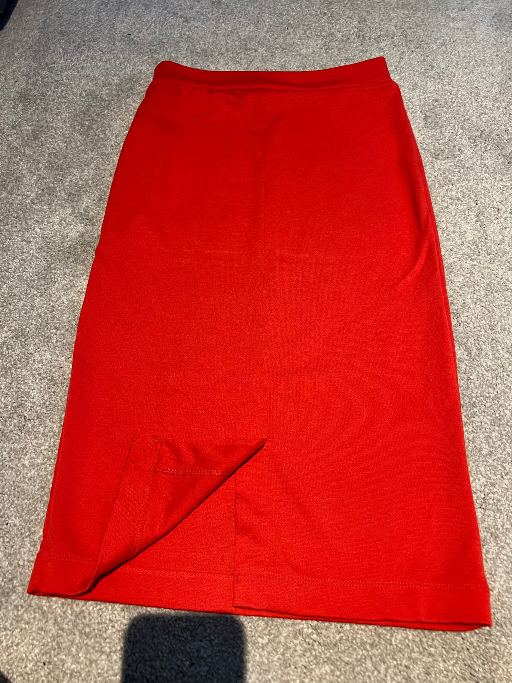 Red maxi skirt