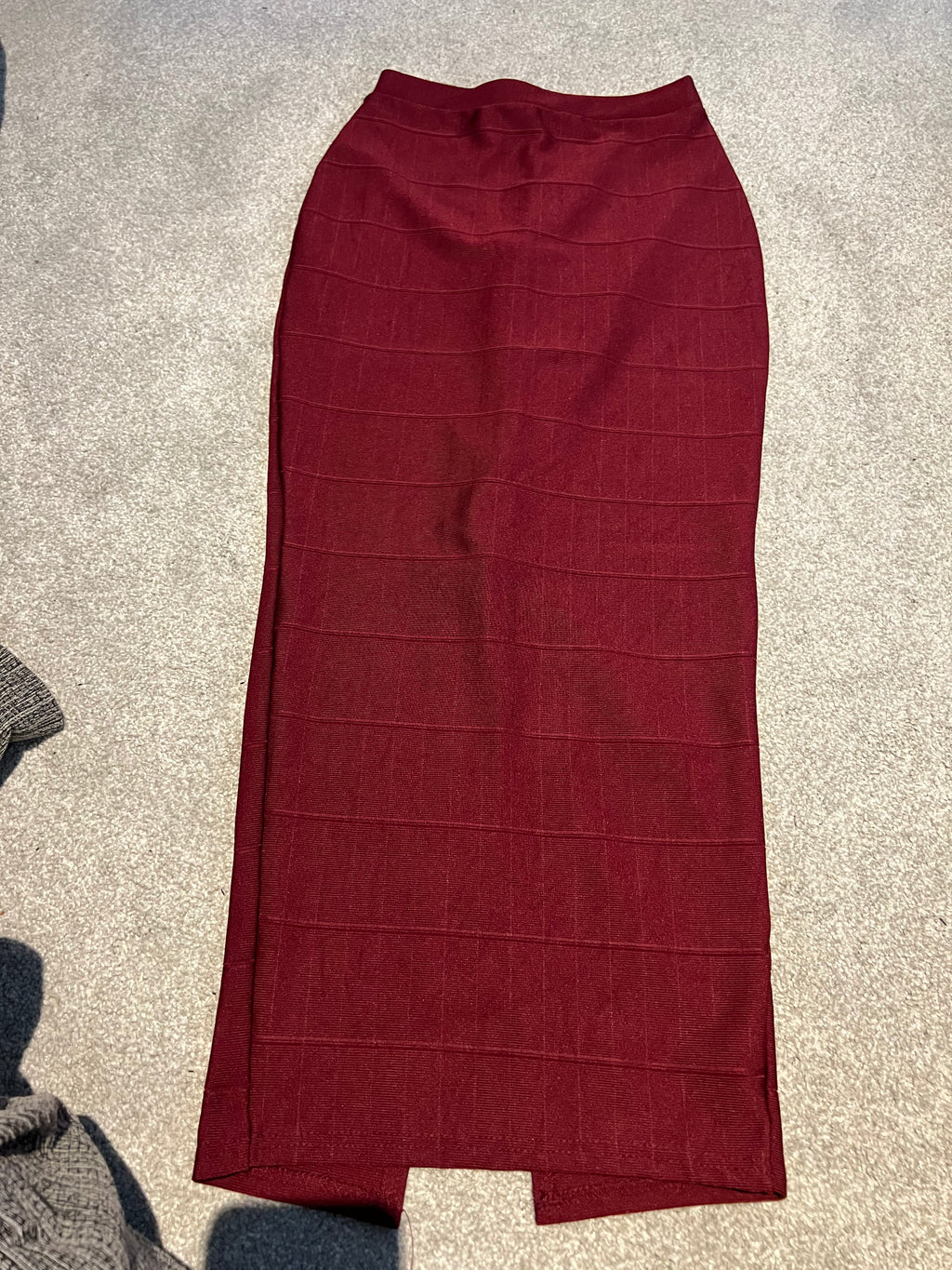 Red maxi skirt