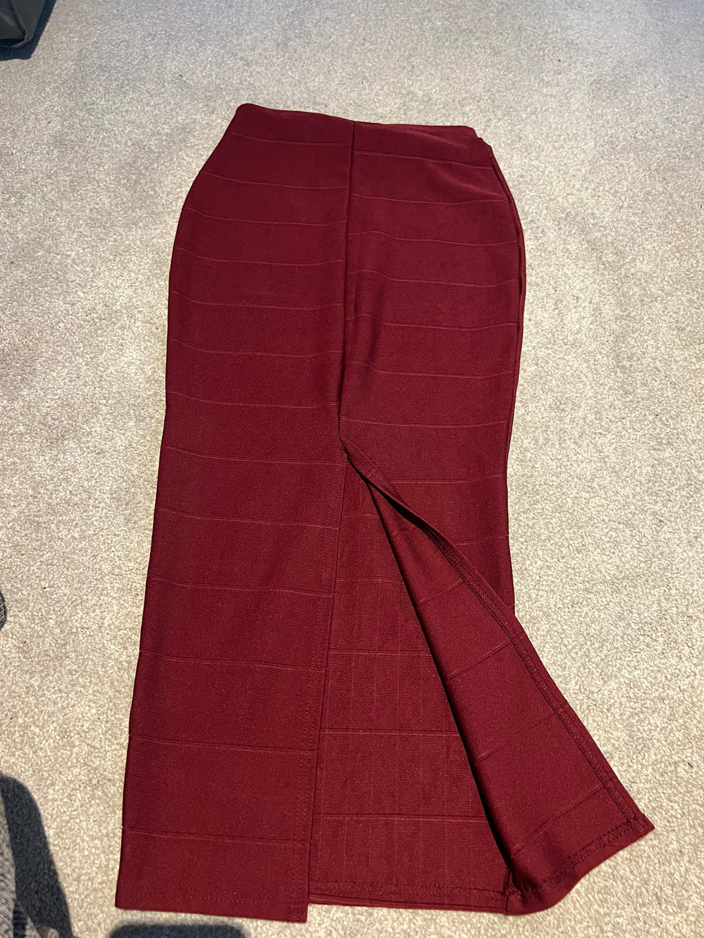 Red maxi skirt