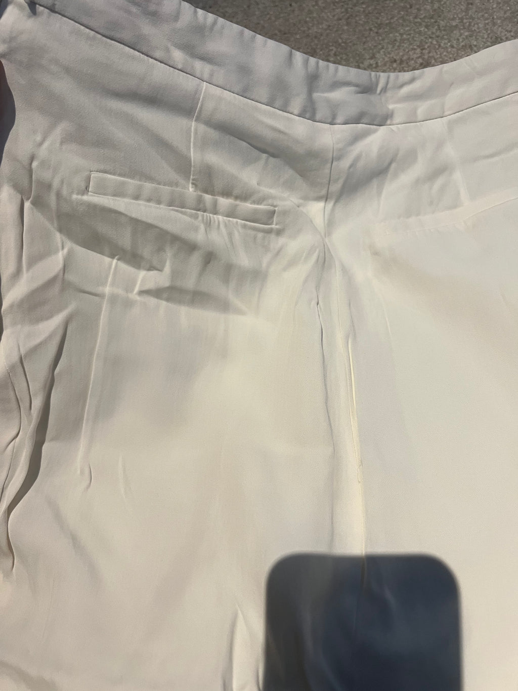 White, double lined skirt