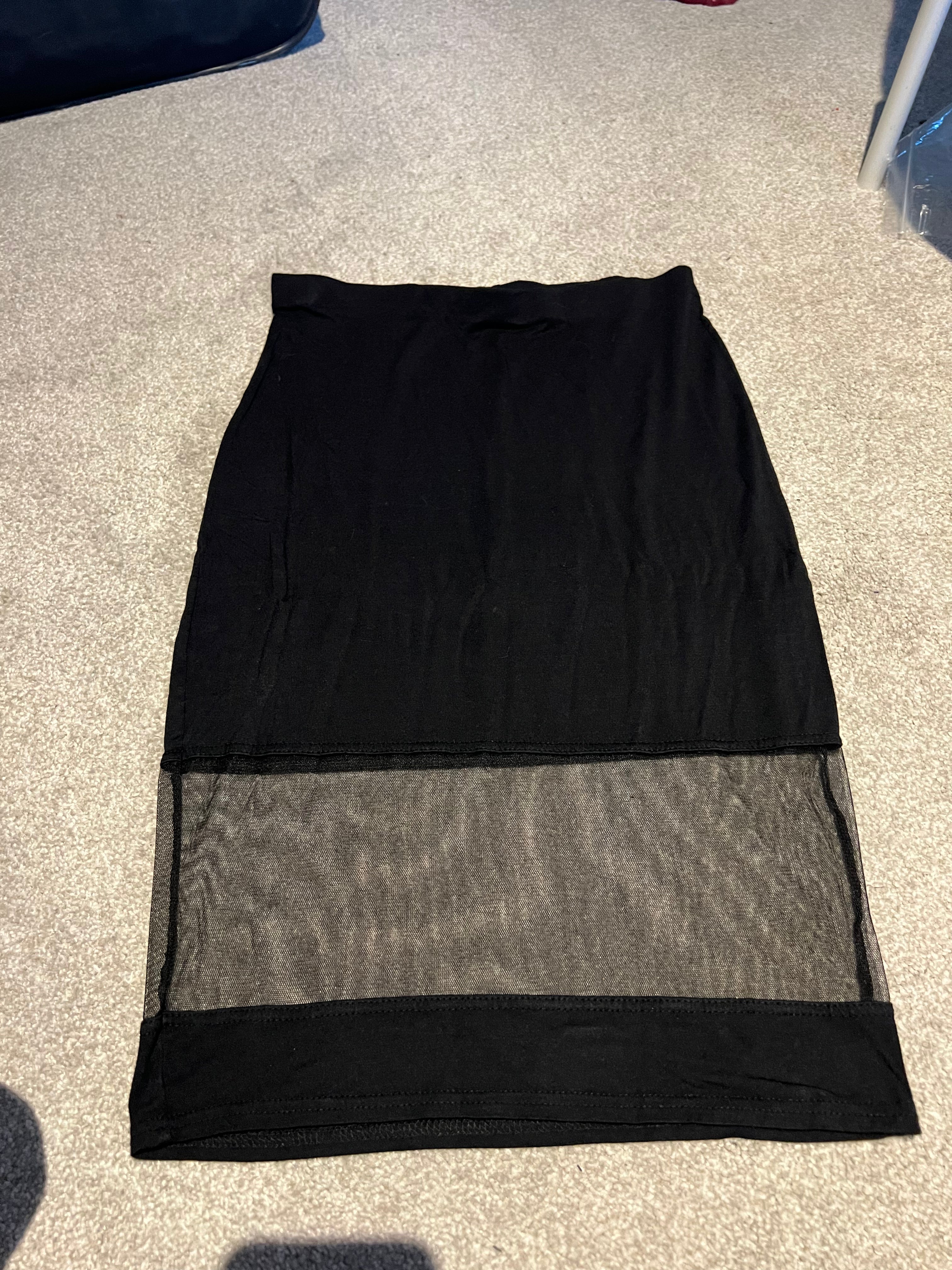 Black mesh skirt