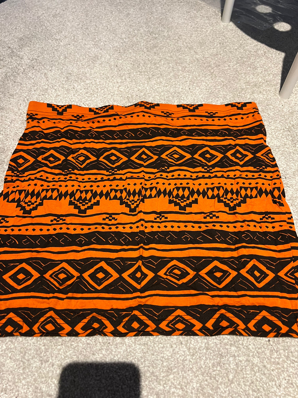 Orange print skirt