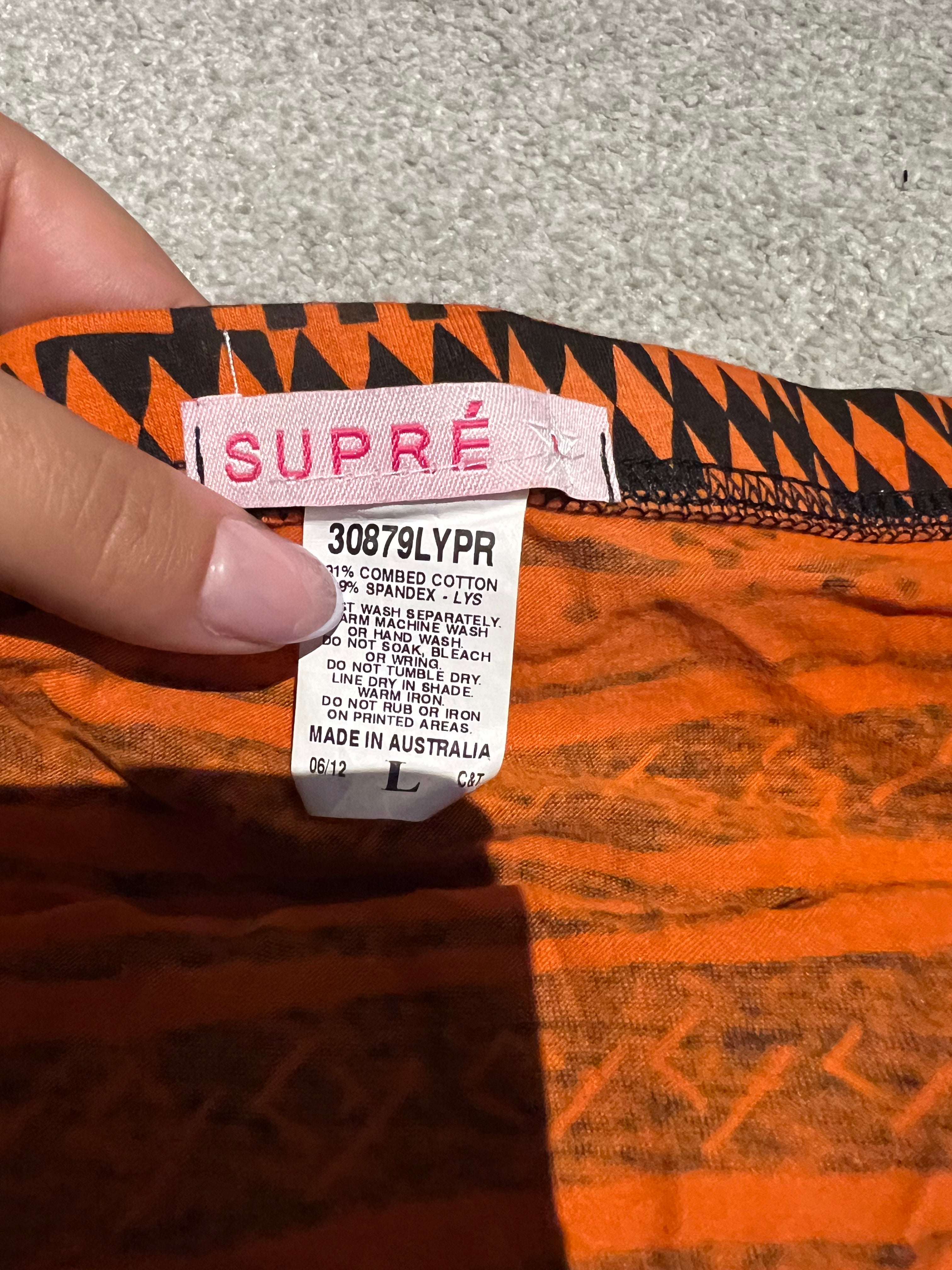 Orange print skirt