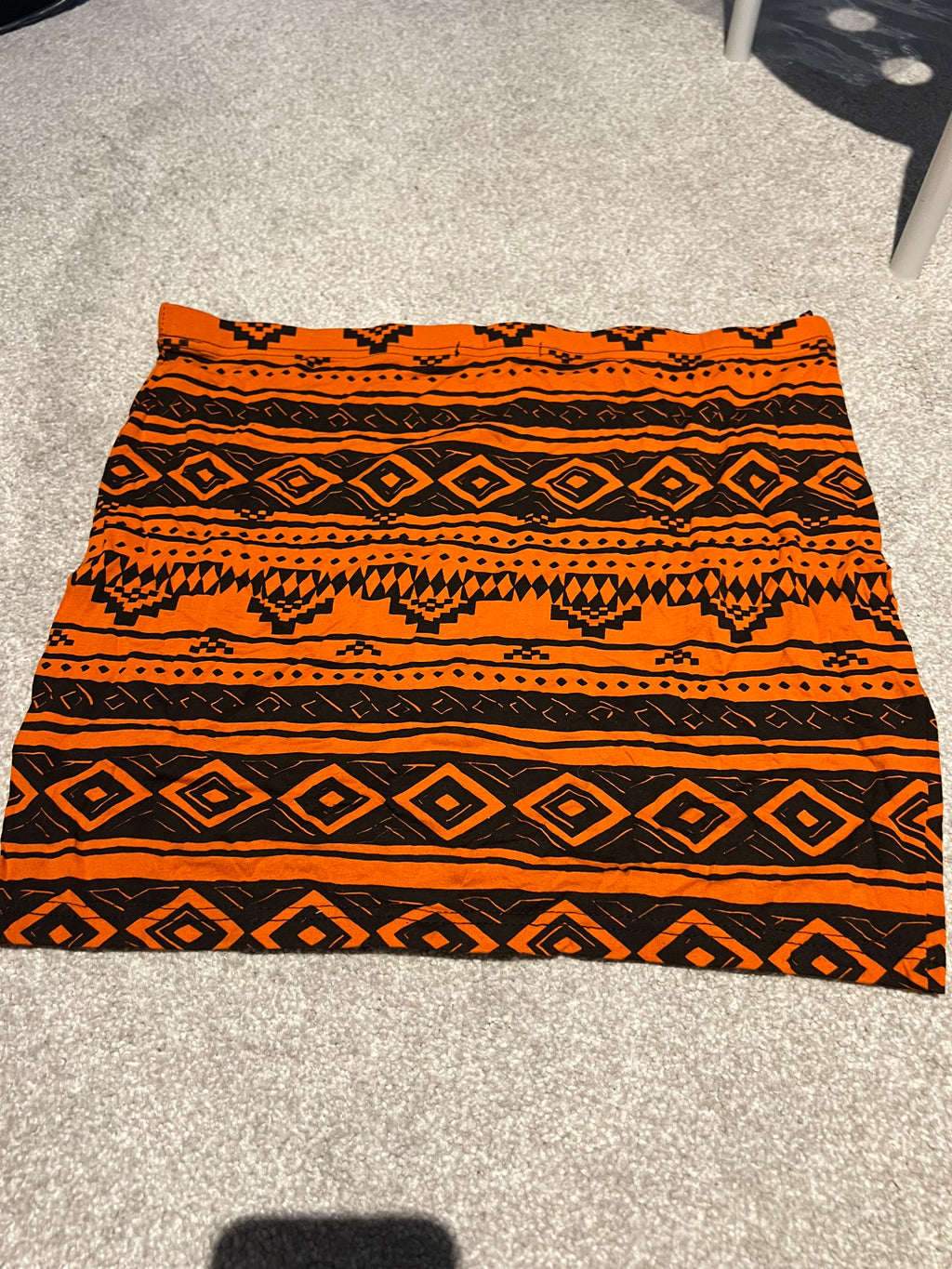 Orange print skirt