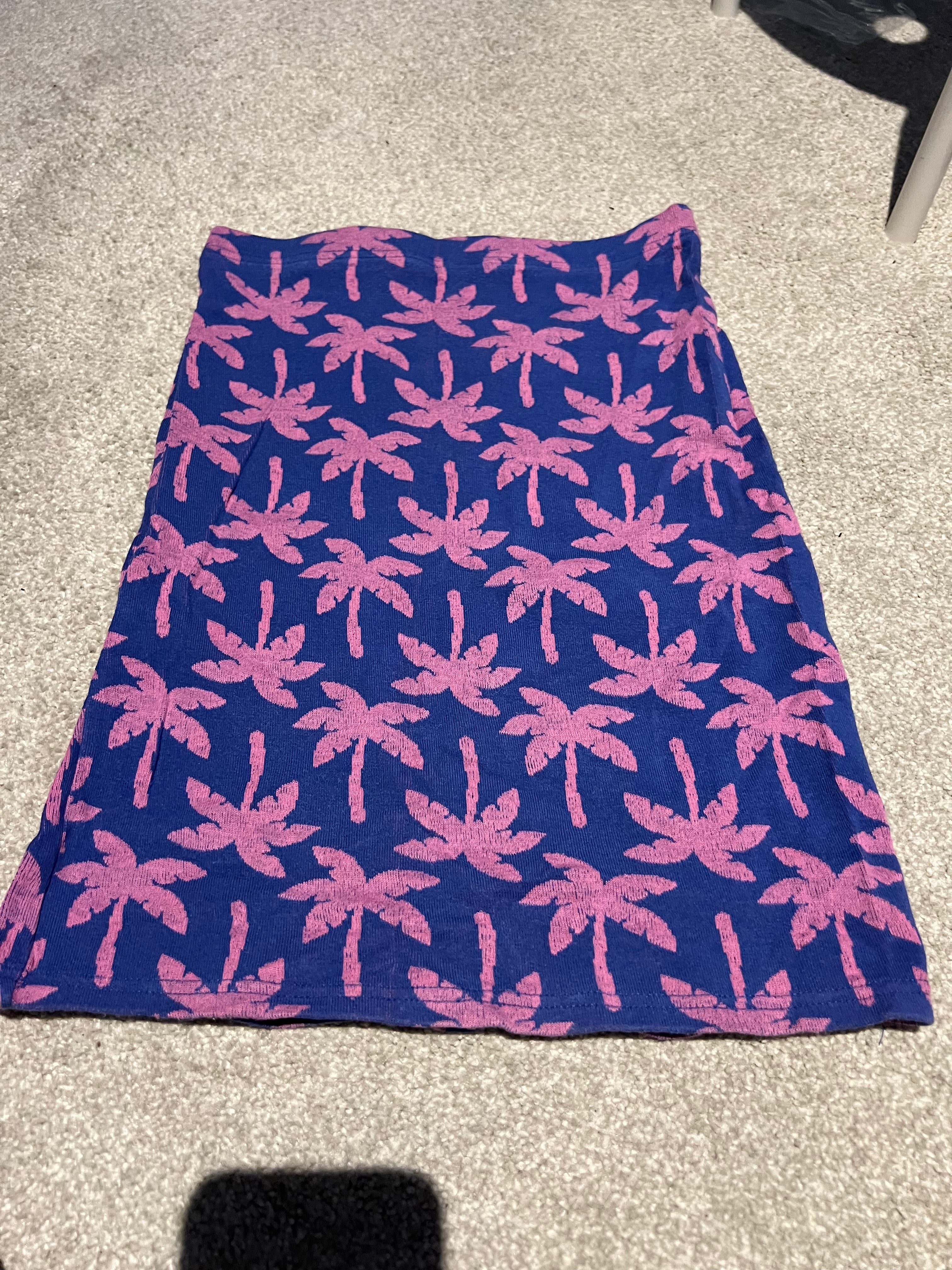 Palm tree print skirt
