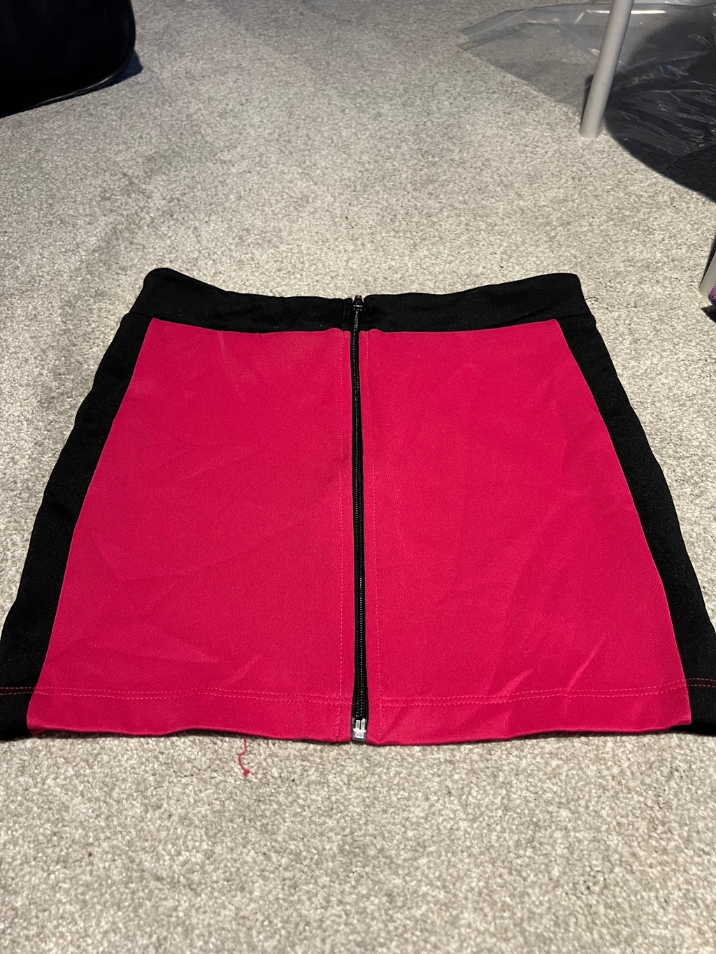 Hot pink mini skirt