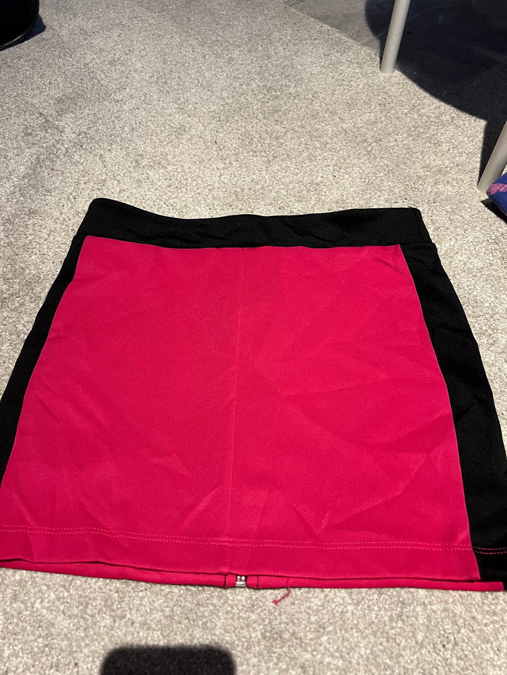 Hot pink mini skirt