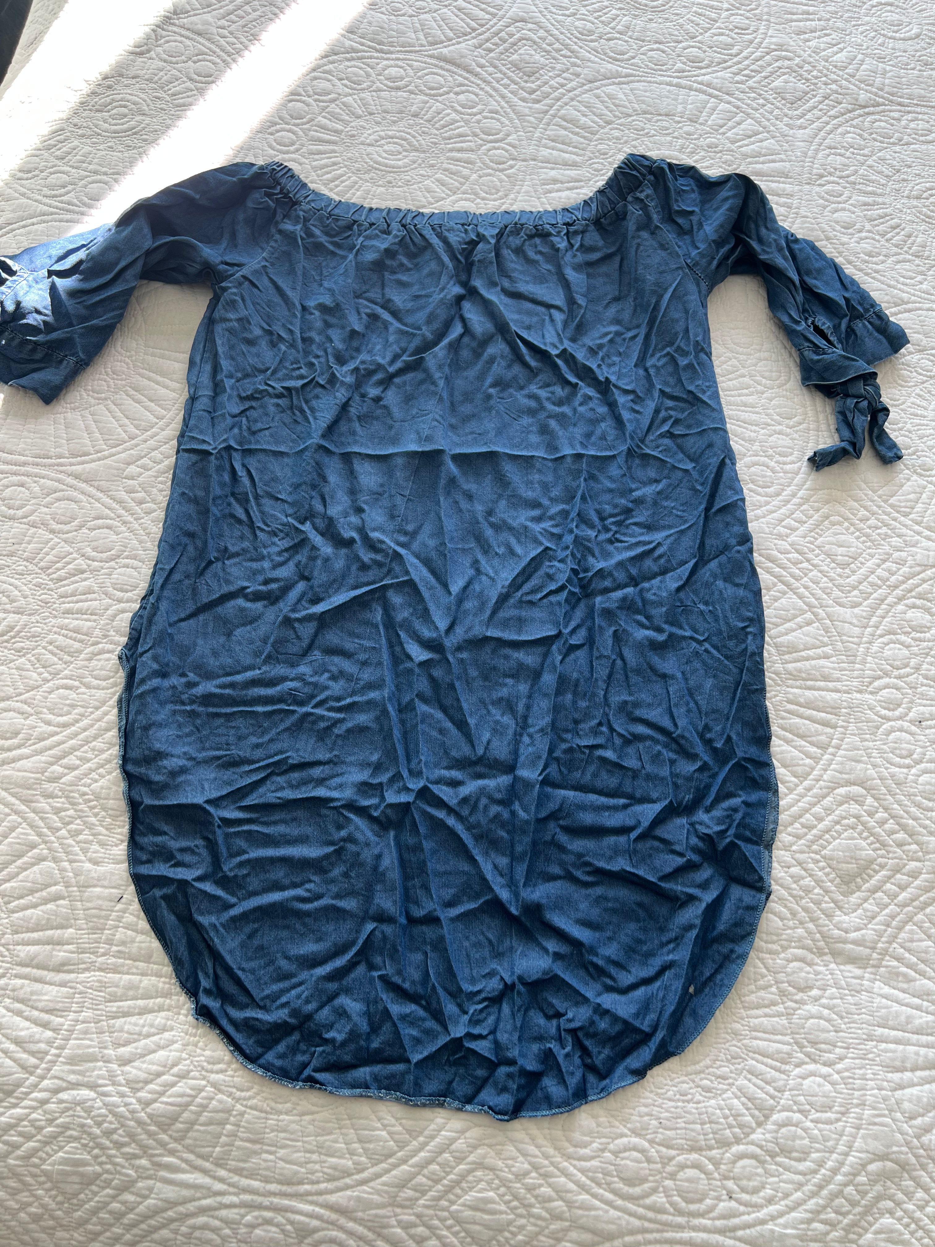 Blue flowy dress
