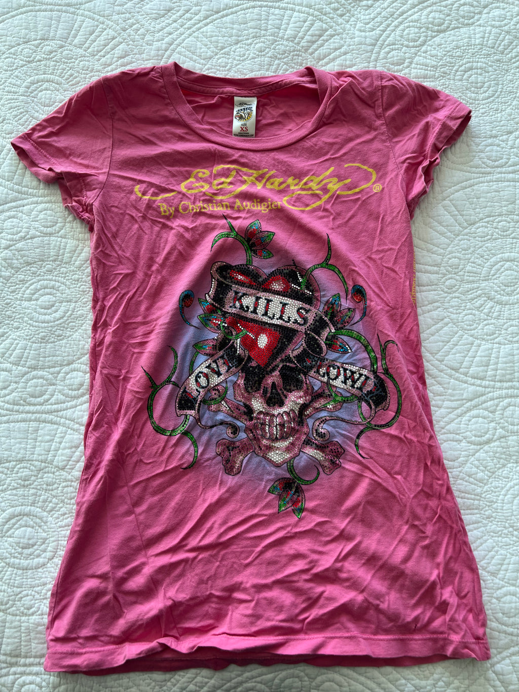 Ed Hardy pink top
