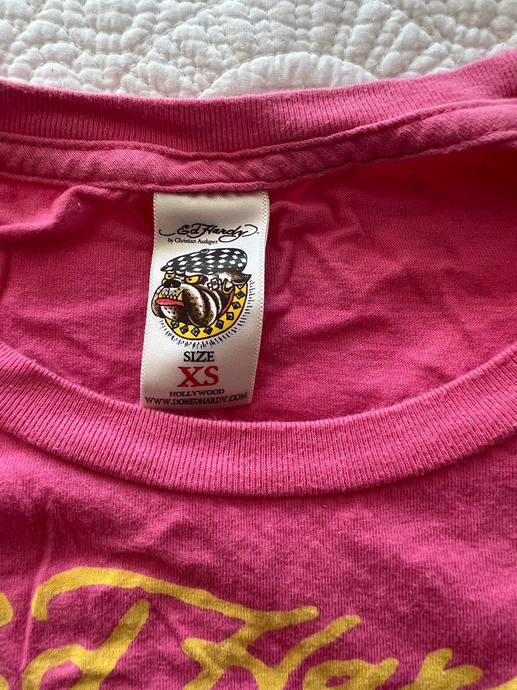 Ed Hardy pink top