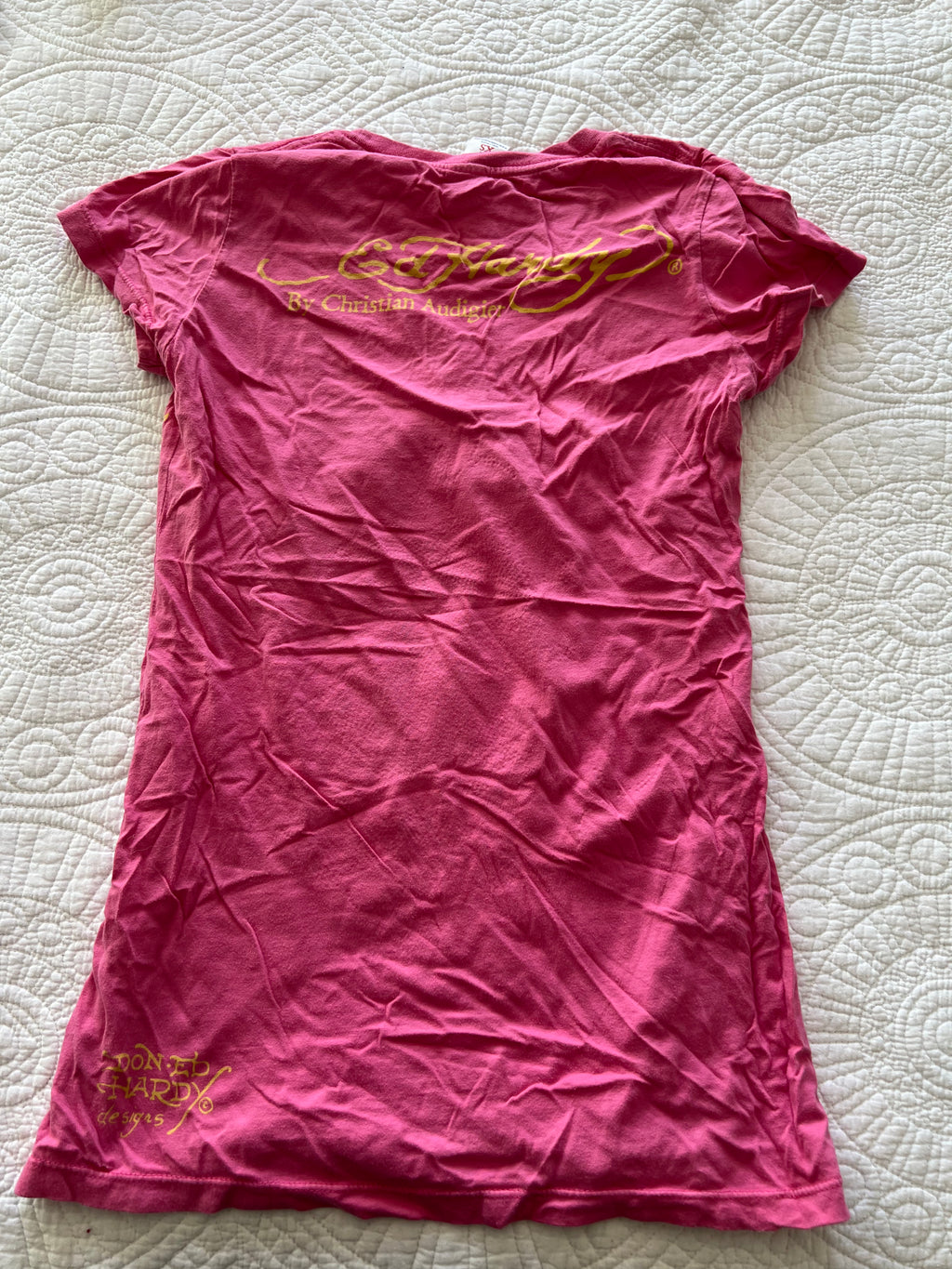 Ed Hardy pink top