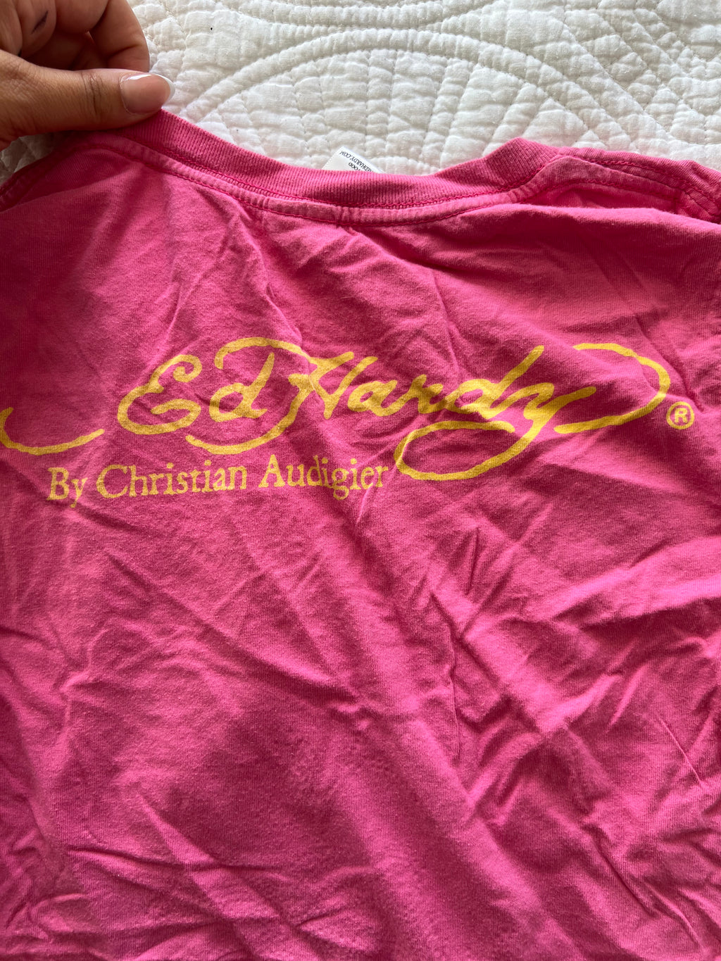 Ed Hardy pink top
