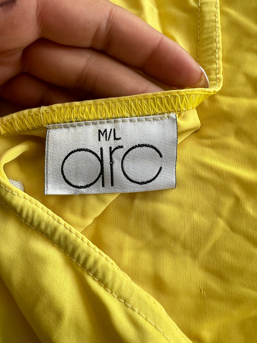 Yellow crop top with collar