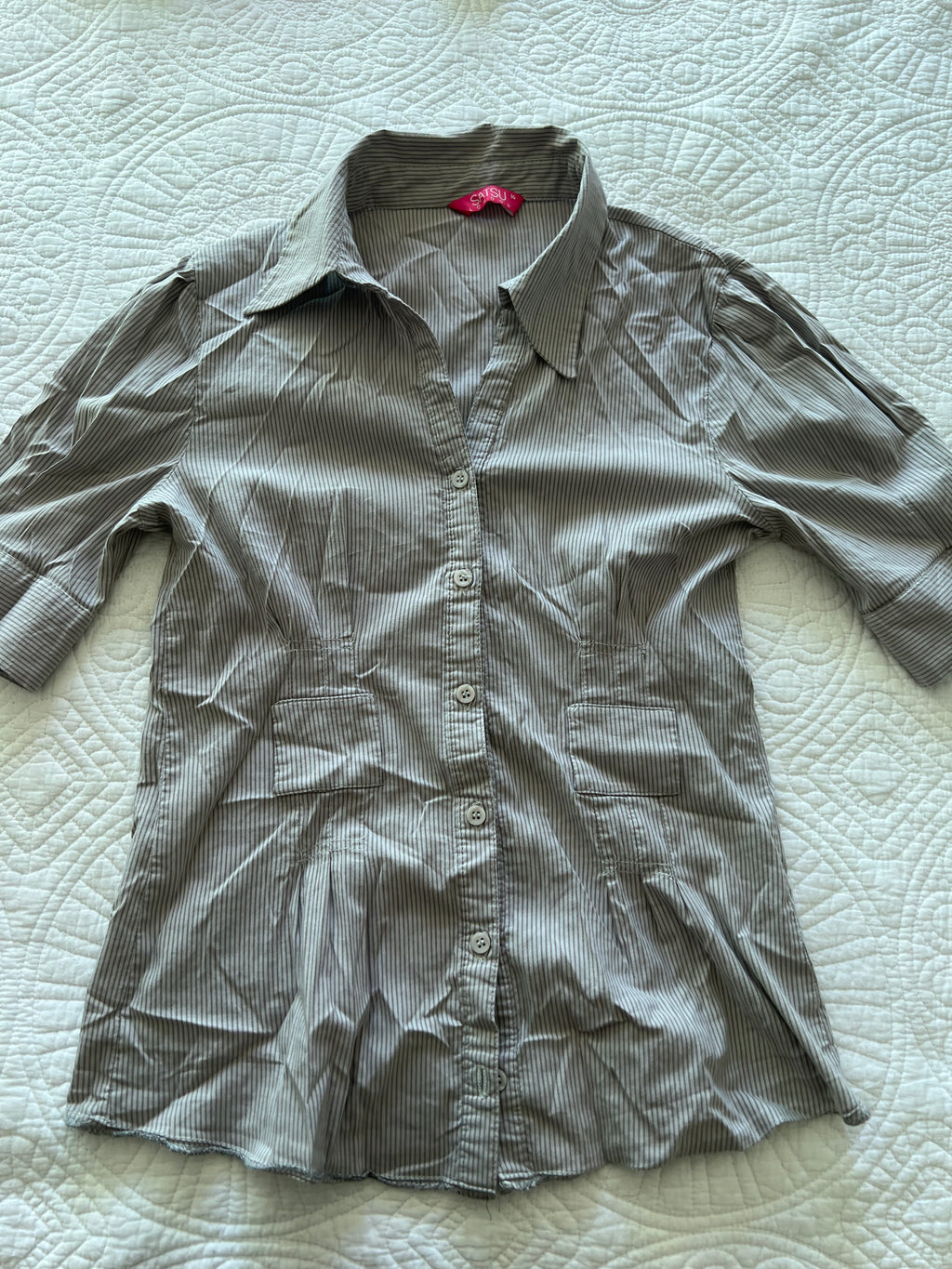 Grey stripped shirt