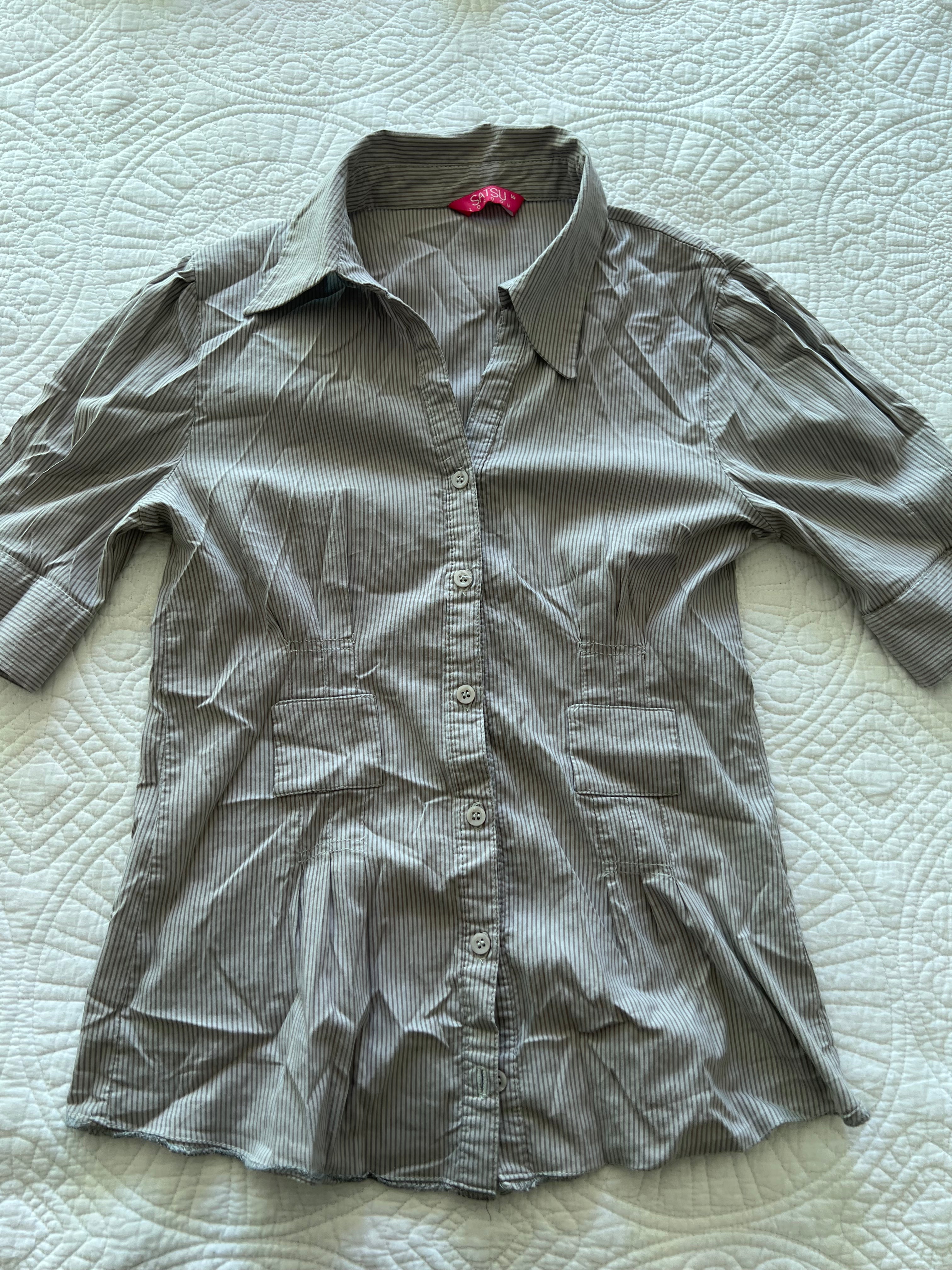 Grey stripped shirt