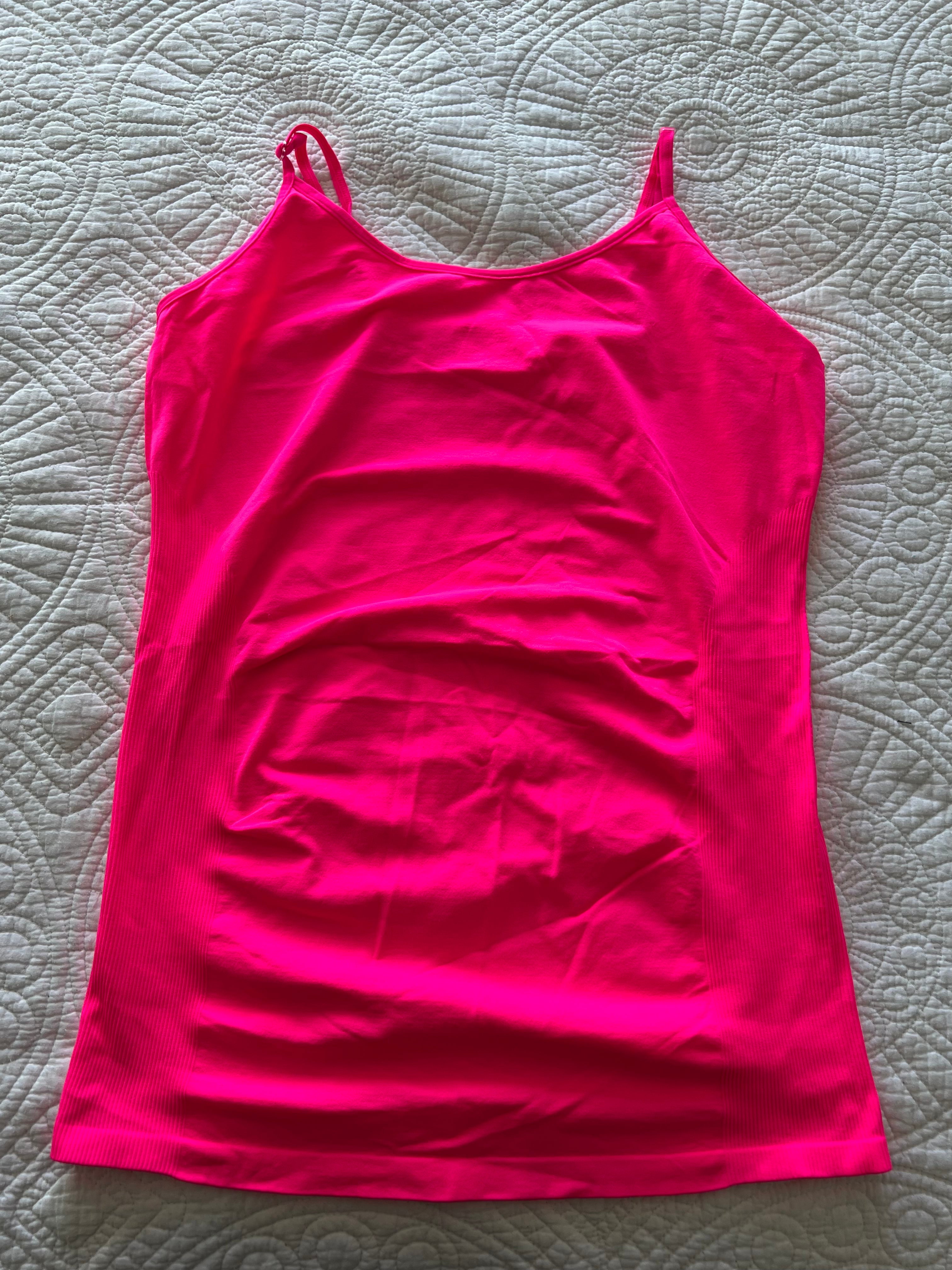 Neon pink vest top