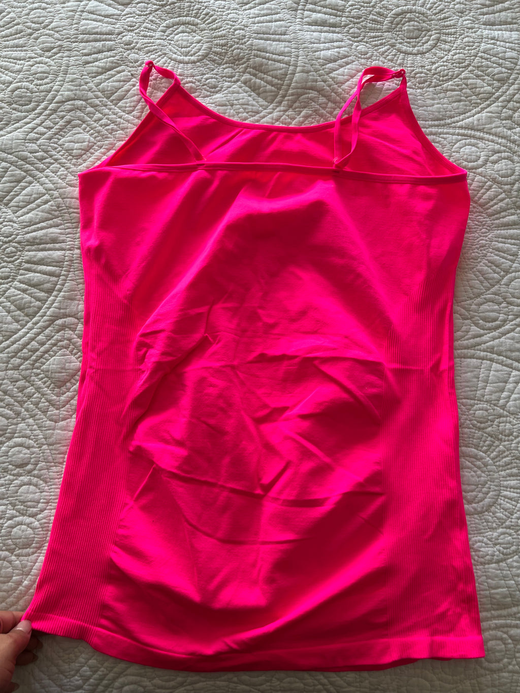 Neon pink vest top