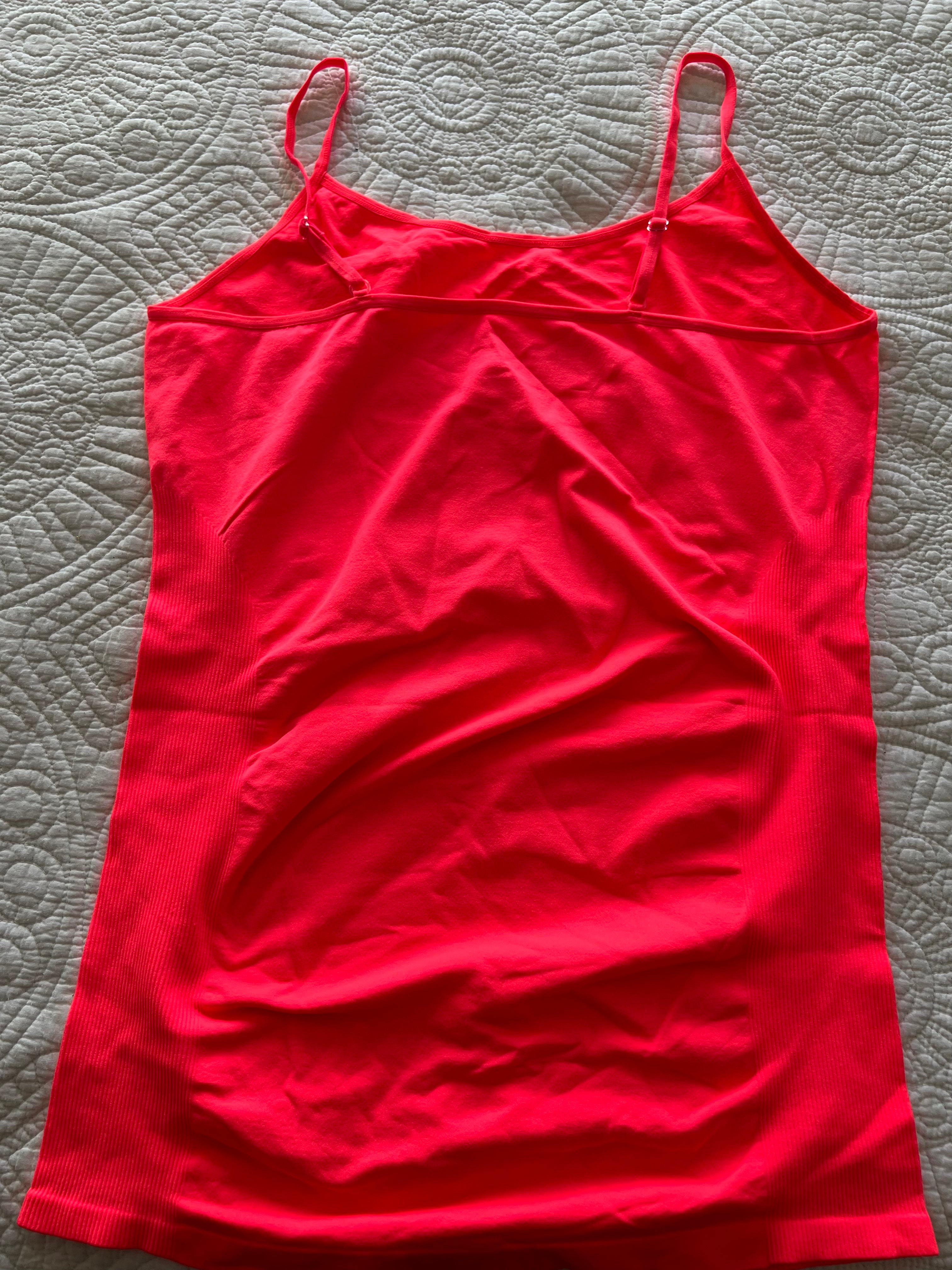 Neon pink vest top