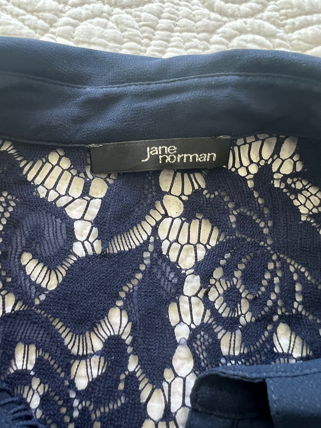 Navy lace top