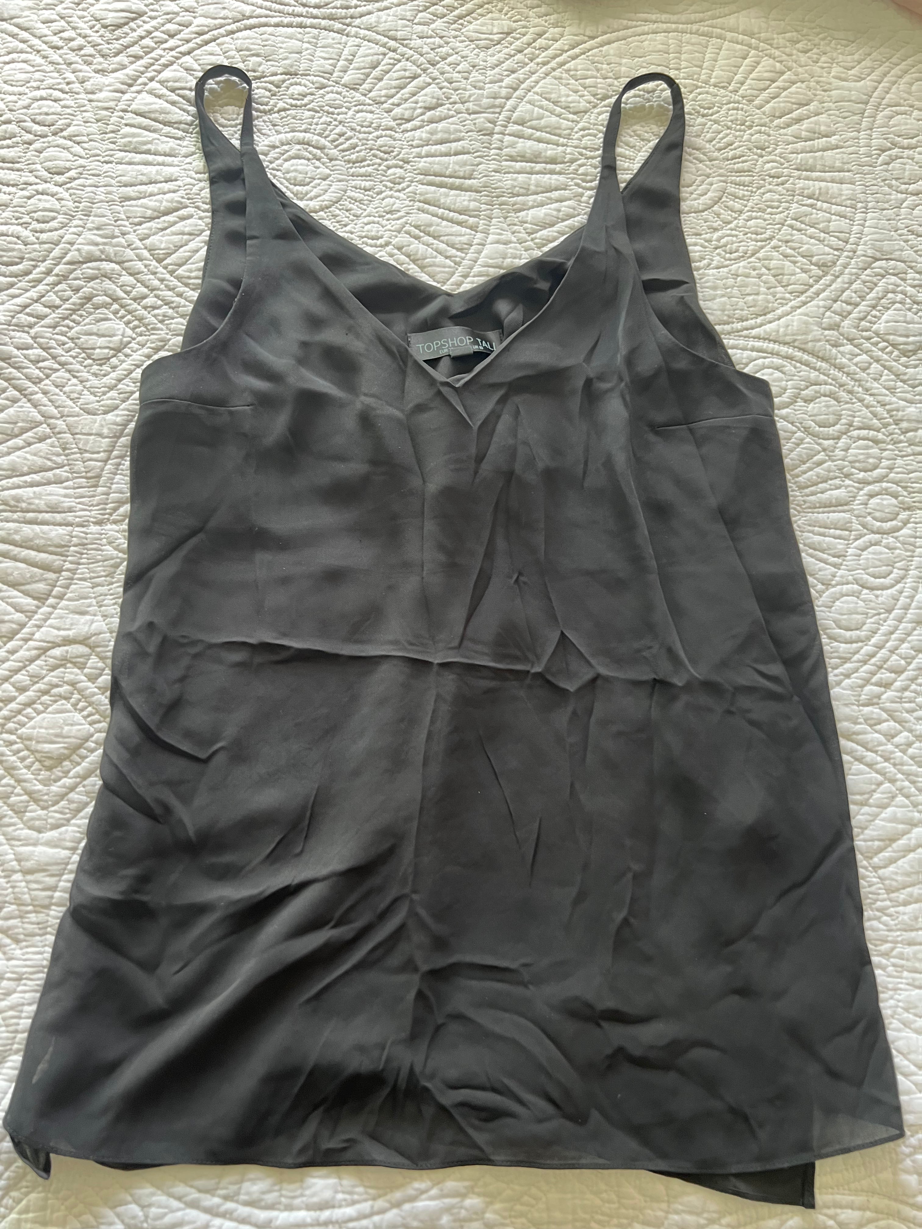 Black mesh top