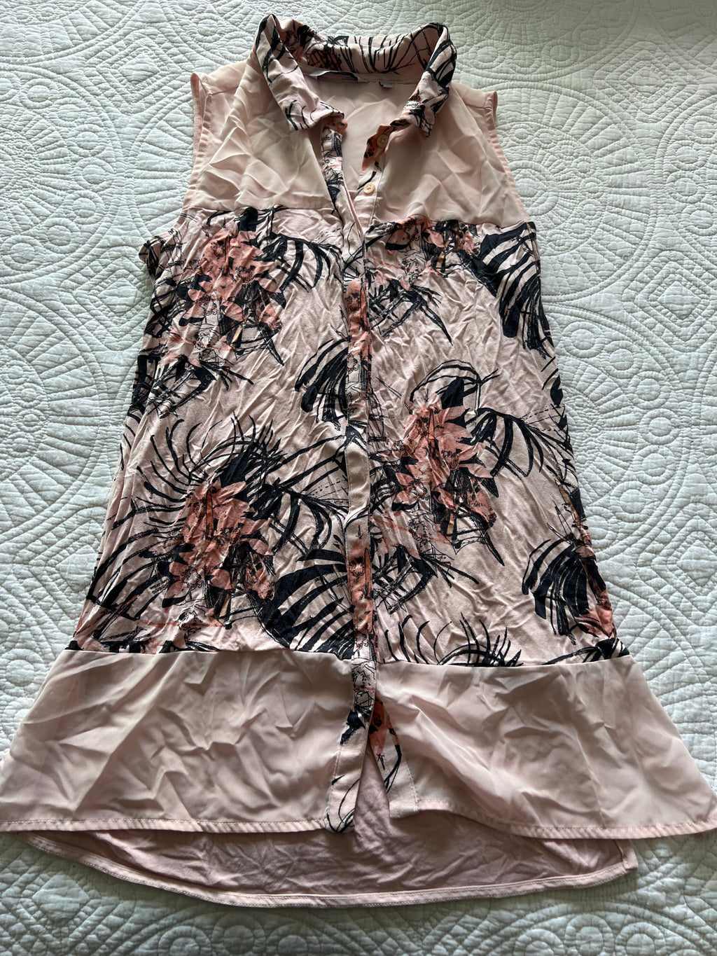Button up pink top