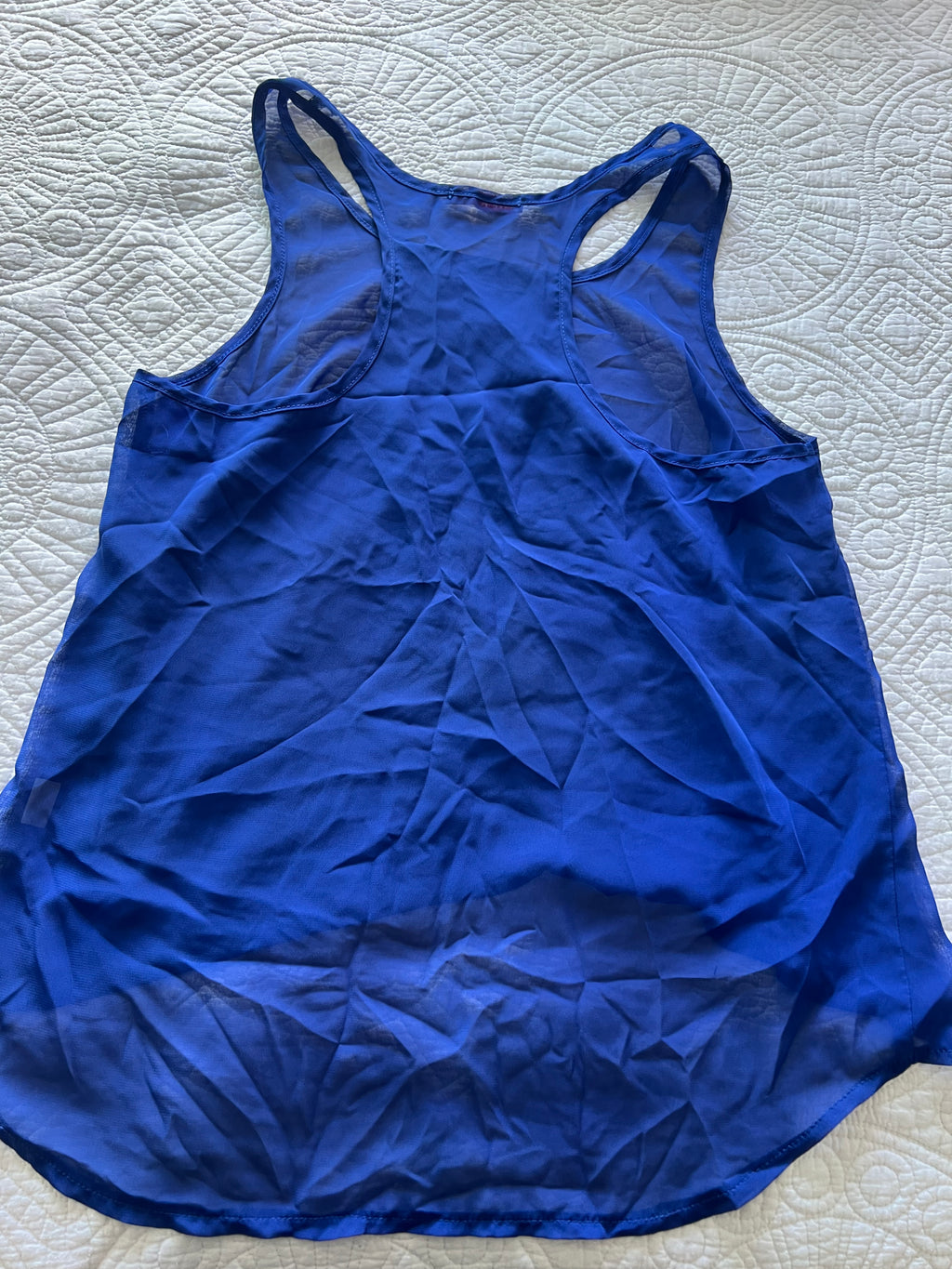 Blue flowy top