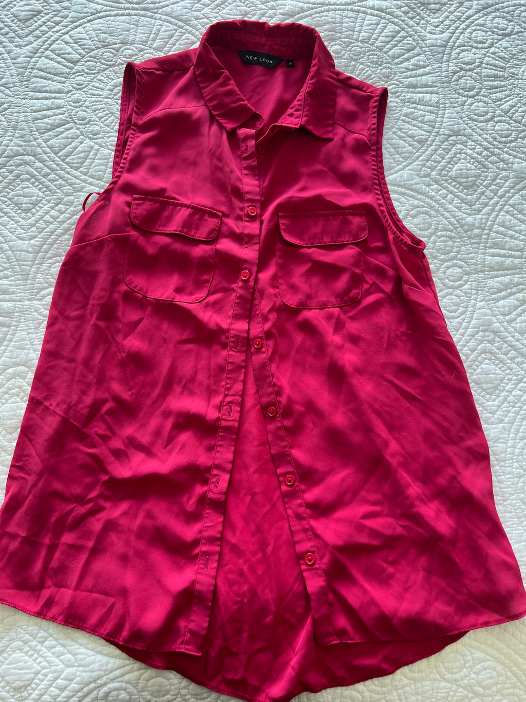 Pink button up shirt
