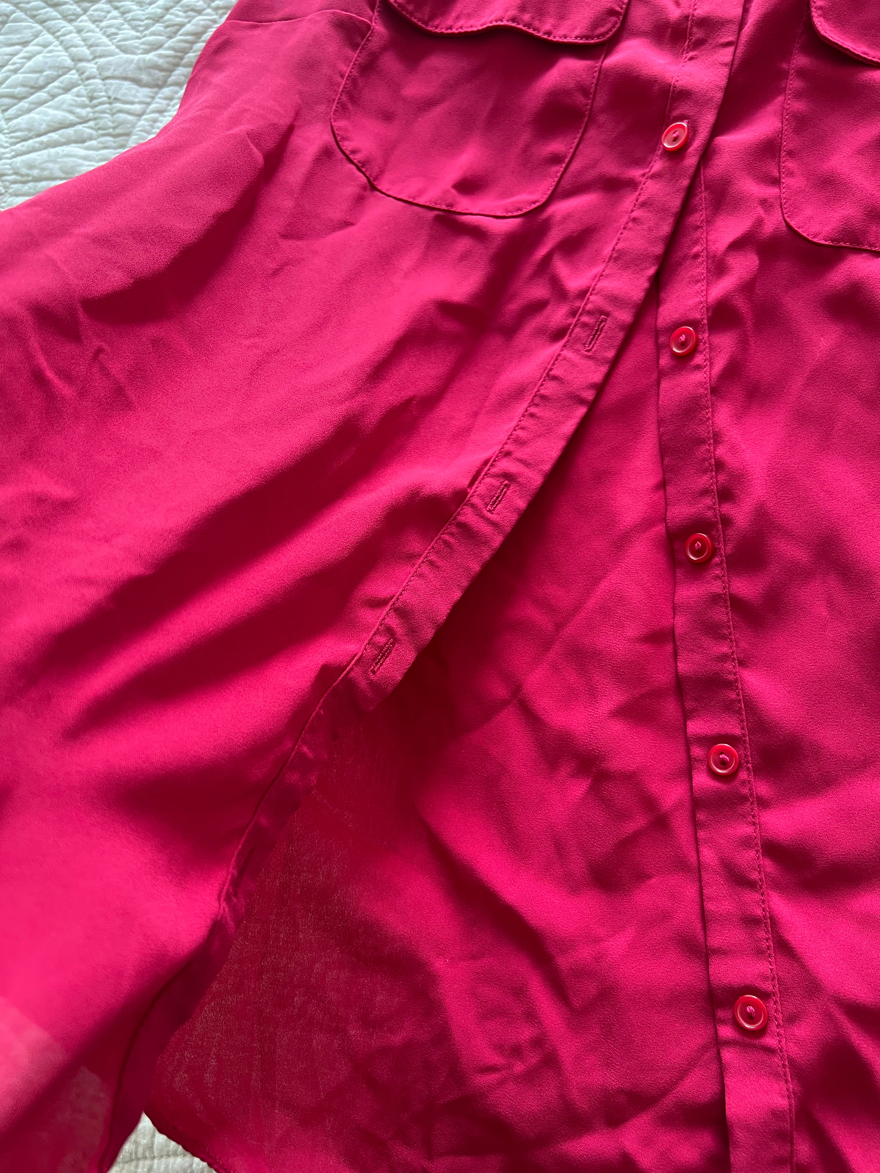 Pink button up shirt