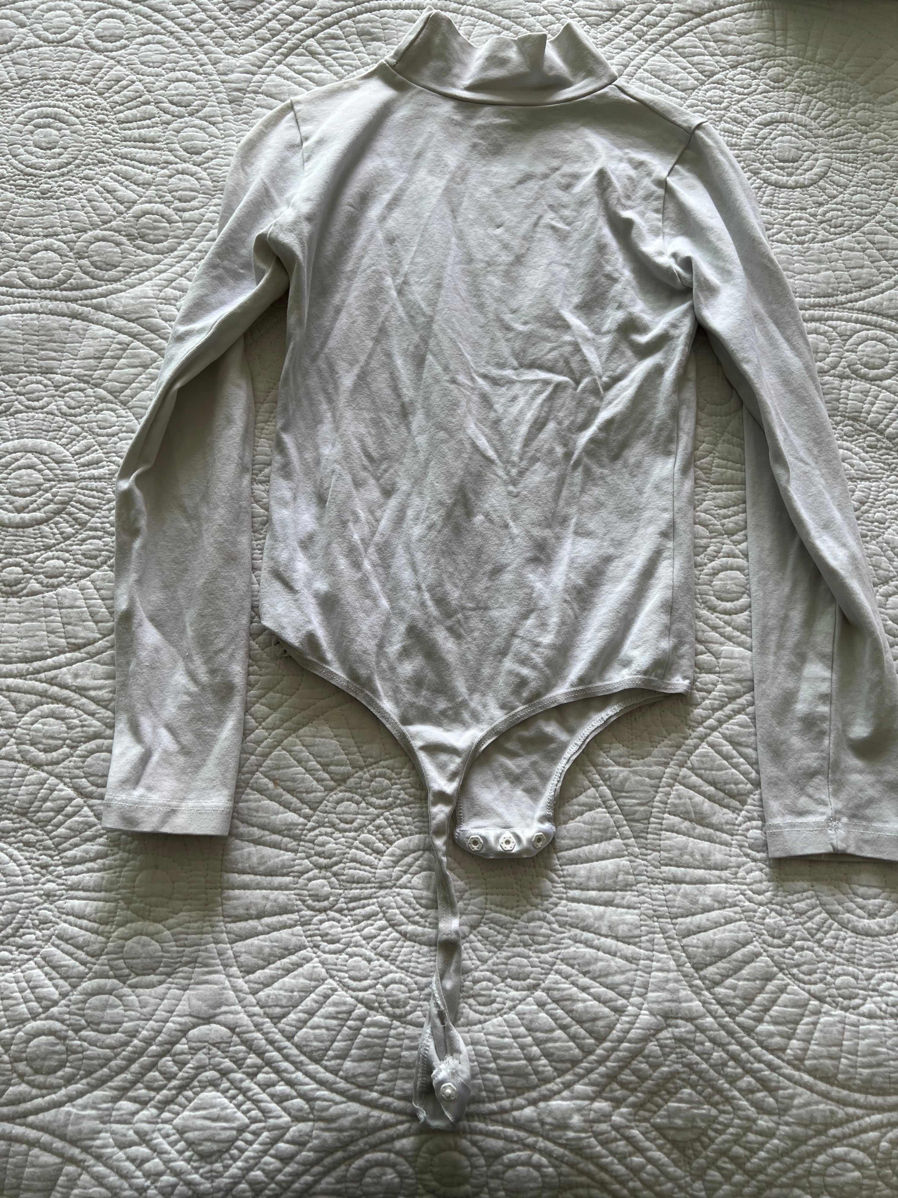 White thong bodysuit