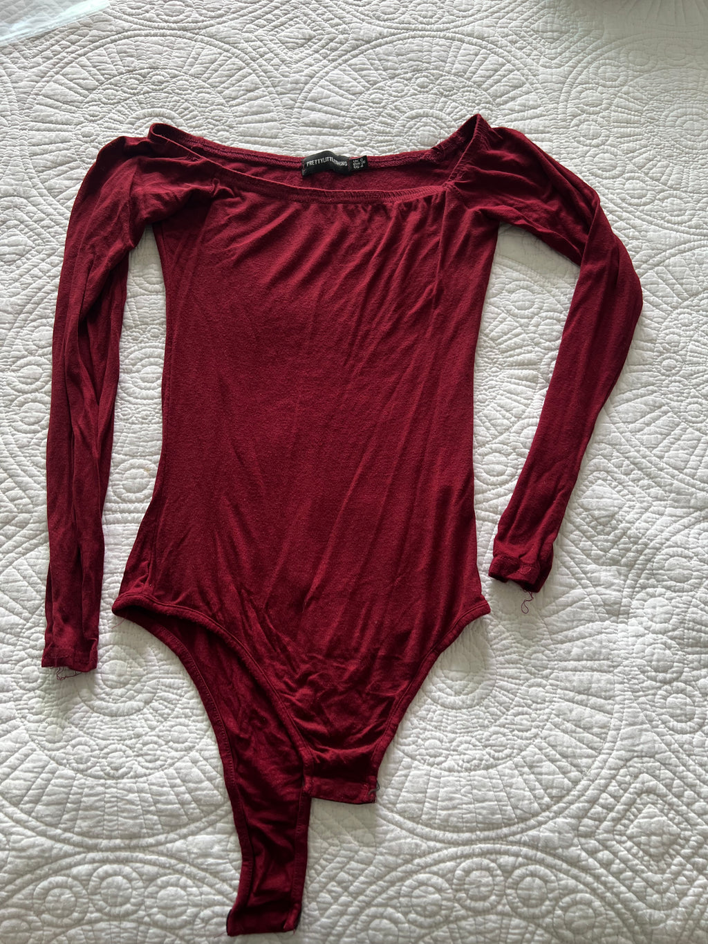 Burgundy bodysuit