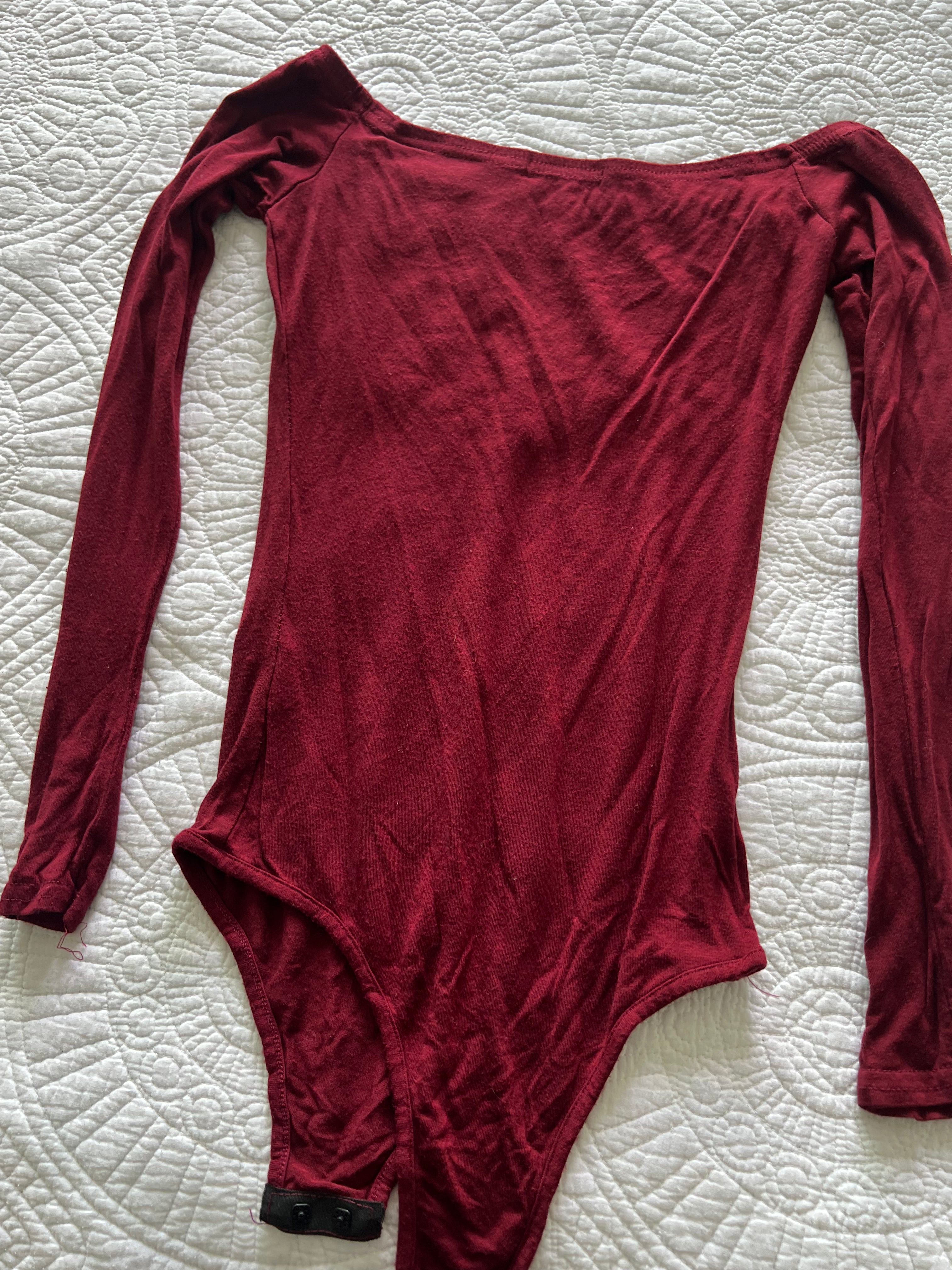 Burgundy bodysuit