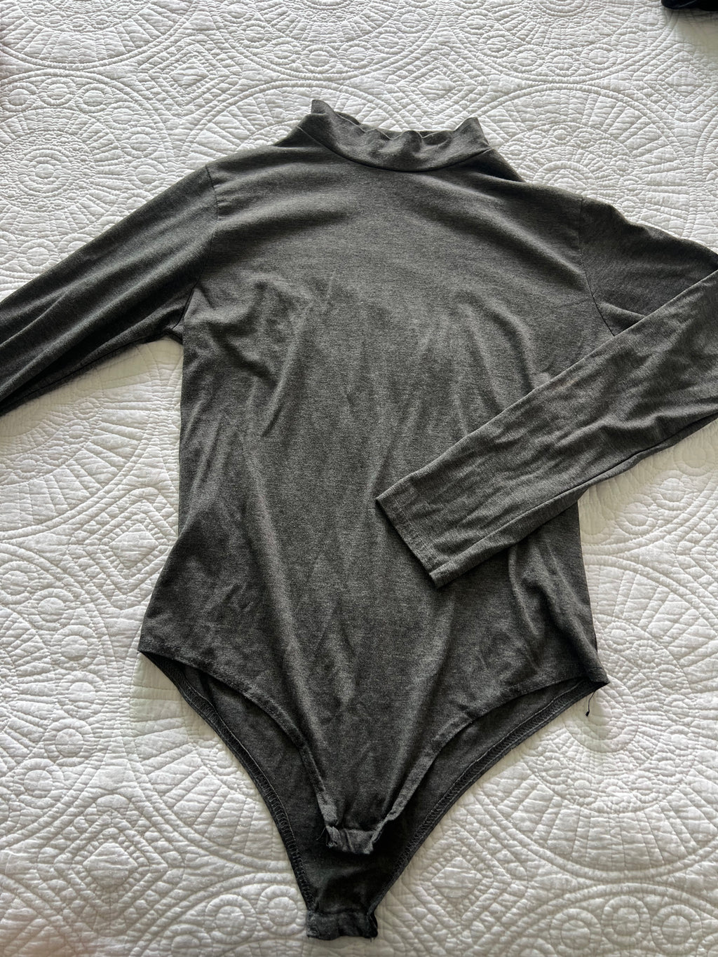 Grey turtle neck bodysuit